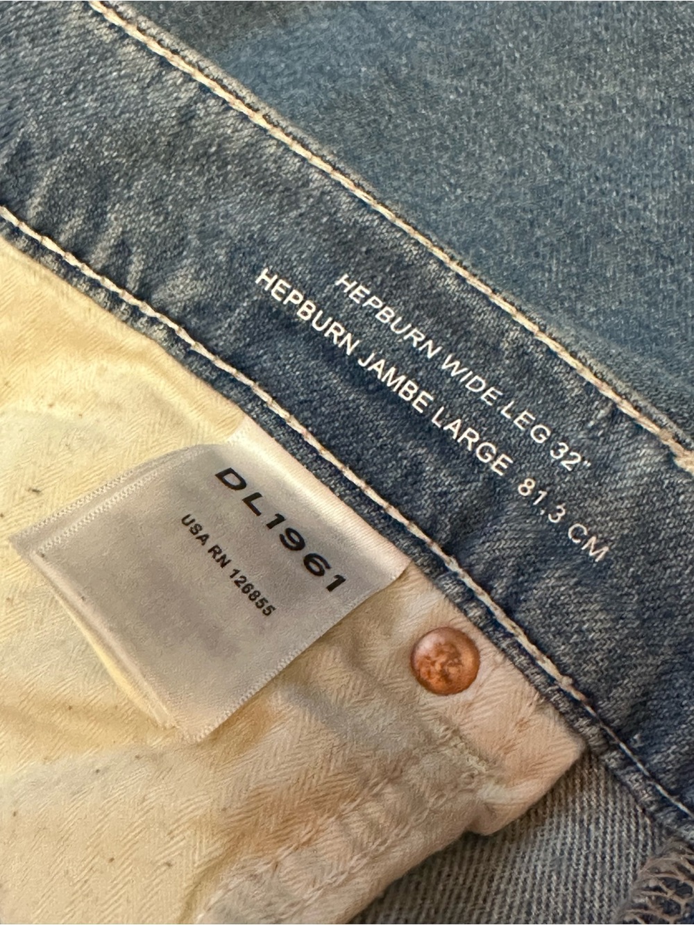 DL1961 Hepburn Wide Leg High Rise Jeans - Picture 8 of 12